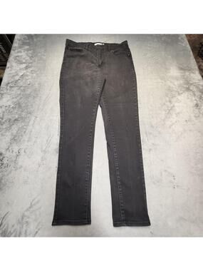 Levis Slimming Jeans Womens 32 Black Skinny Stretch Pockets Denim Slim Fit